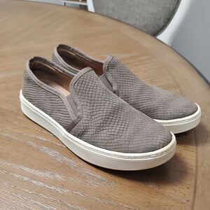 Sofft Somers 111, Grey Leather Slip On Loafers, Size 8
